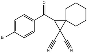 2-(4-bromobenzoyl)spiro[2.5]octane-1,1-dicarbonitrile Struktur