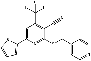 2-[(4-pyridinylmethyl)sulfanyl]-6-(2-thienyl)-4-(trifluoromethyl)nicotinonitrile|