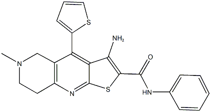 3-amino-6-methyl-N-phenyl-4-(2-thienyl)-5,6,7,8-tetrahydrothieno[2,3-b][1,6]naphthyridine-2-carboxamide Structure