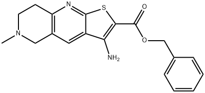 benzyl 3-amino-6-methyl-5,6,7,8-tetrahydrothieno[2,3-b][1,6]naphthyridine-2-carboxylate Struktur