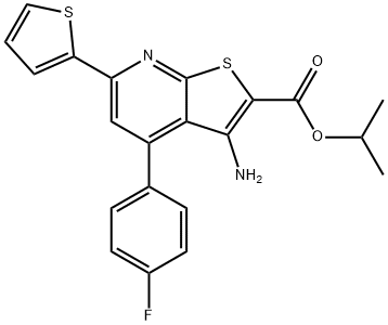 isopropyl 3-amino-4-(4-fluorophenyl)-6-(2-thienyl)thieno[2,3-b]pyridine-2-carboxylate,340817-76-7,结构式