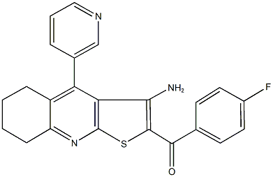 [3-amino-4-(3-pyridinyl)-5,6,7,8-tetrahydrothieno[2,3-b]quinolin-2-yl](4-fluorophenyl)methanone Struktur