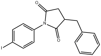 3-benzyl-1-(4-iodophenyl)-2,5-pyrrolidinedione 结构式