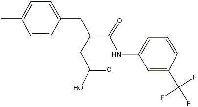 3-(4-methylbenzyl)-4-oxo-4-[3-(trifluoromethyl)anilino]butanoic acid 结构式