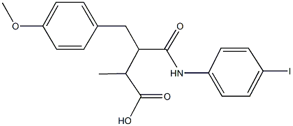 4-(4-iodoanilino)-3-(4-methoxybenzyl)-2-methyl-4-oxobutanoic acid Struktur