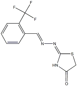 2-(trifluoromethyl)benzaldehyde (4-oxo-1,3-thiazolidin-2-ylidene)hydrazone|