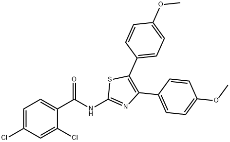N-[4,5-bis(4-methoxyphenyl)-1,3-thiazol-2-yl]-2,4-dichlorobenzamide Struktur