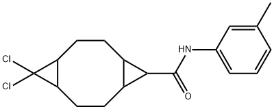 10,10-dichloro-N-(3-methylphenyl)tricyclo[7.1.0.0~4,6~]decane-5-carboxamide Structure