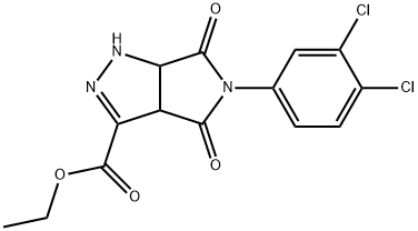 ethyl 5-(3,4-dichlorophenyl)-4,6-dioxo-1,3a,4,5,6,6a-hexahydropyrrolo[3,4-c]pyrazole-3-carboxylate Structure