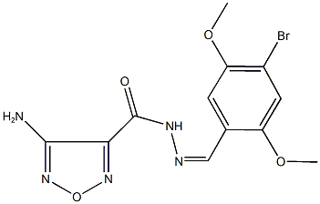 4-amino-N'-(4-bromo-2,5-dimethoxybenzylidene)-1,2,5-oxadiazole-3-carbohydrazide Struktur