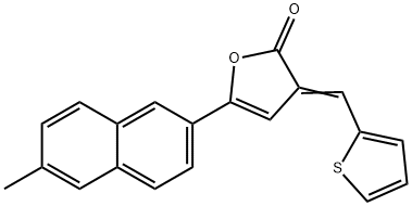 5-(6-methyl-2-naphthyl)-3-(2-thienylmethylene)-2(3H)-furanone Structure