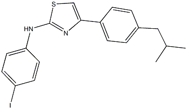 N-(4-iodophenyl)-4-(4-isobutylphenyl)-1,3-thiazol-2-amine,341492-64-6,结构式