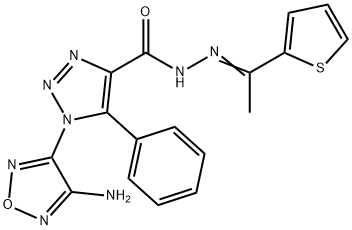 1-(4-amino-1,2,5-oxadiazol-3-yl)-5-phenyl-N'-[1-(2-thienyl)ethylidene]-1H-1,2,3-triazole-4-carbohydrazide|