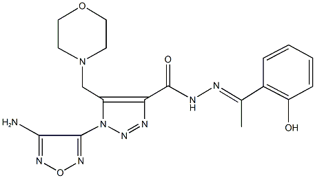 1-(4-amino-1,2,5-oxadiazol-3-yl)-N'-[1-(2-hydroxyphenyl)ethylidene]-5-(4-morpholinylmethyl)-1H-1,2,3-triazole-4-carbohydrazide Structure