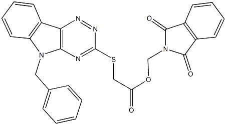 341501-41-5 (1,3-dioxo-1,3-dihydro-2H-isoindol-2-yl)methyl [(5-benzyl-5H-[1,2,4]triazino[5,6-b]indol-3-yl)sulfanyl]acetate