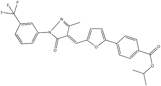 isopropyl 4-[5-({3-methyl-5-oxo-1-[3-(trifluoromethyl)phenyl]-1,5-dihydro-4H-pyrazol-4-ylidene}methyl)-2-furyl]benzoate|