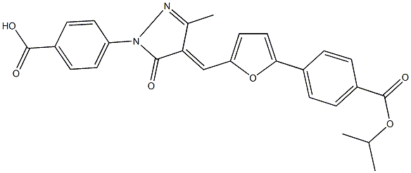 341513-57-3 4-[4-({5-[4-(isopropoxycarbonyl)phenyl]-2-furyl}methylene)-3-methyl-5-oxo-4,5-dihydro-1H-pyrazol-1-yl]benzoic acid