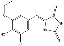 5-(3-chloro-5-ethoxy-4-hydroxybenzylidene)-2-thioxo-4-imidazolidinone Structure