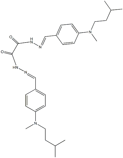 N'~1~,N'~2~-bis{4-[isopentyl(methyl)amino]benzylidene}ethanedihydrazide Struktur