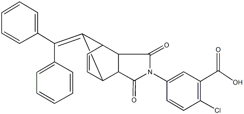 341545-35-5 2-chloro-5-[10-(diphenylmethylene)-3,5-dioxo-4-azatricyclo[5.2.1.0~2,6~]dec-8-en-4-yl]benzoic acid