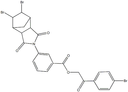 341546-18-7 2-(4-bromophenyl)-2-oxoethyl 3-(8,9-dibromo-3,5-dioxo-4-azatricyclo[5.2.1.0~2,6~]dec-4-yl)benzoate