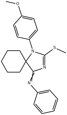 N-[1-(4-methoxyphenyl)-2-(methylsulfanyl)-1,3-diazaspiro[4.5]dec-2-en-4-ylidene]-N-phenylamine|