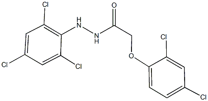 2-(2,4-dichlorophenoxy)-N'-(2,4,6-trichlorophenyl)acetohydrazide Structure