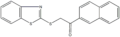 2-(1,3-benzothiazol-2-ylsulfanyl)-1-(2-naphthyl)ethanone,341932-92-1,结构式