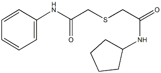 2-[(2-anilino-2-oxoethyl)sulfanyl]-N-cyclopentylacetamide|