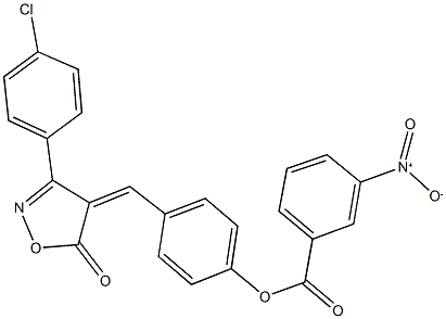 4-[(3-(4-chlorophenyl)-5-oxo-4(5H)-isoxazolylidene)methyl]phenyl 3-nitrobenzoate Struktur