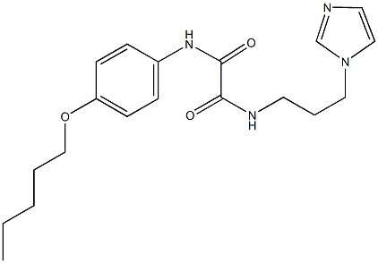 N~1~-[3-(1H-imidazol-1-yl)propyl]-N~2~-[4-(pentyloxy)phenyl]ethanediamide 化学構造式