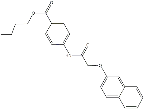 butyl 4-{[(2-naphthyloxy)acetyl]amino}benzoate Struktur