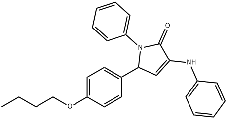 3-anilino-5-(4-butoxyphenyl)-1-phenyl-1,5-dihydro-2H-pyrrol-2-one Structure