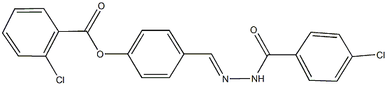 4-[2-(4-chlorobenzoyl)carbohydrazonoyl]phenyl 2-chlorobenzoate,341978-15-2,结构式