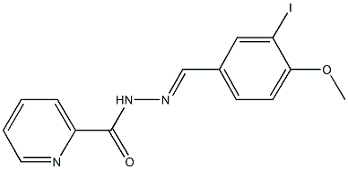 N'-(3-iodo-4-methoxybenzylidene)-2-pyridinecarbohydrazide 化学構造式