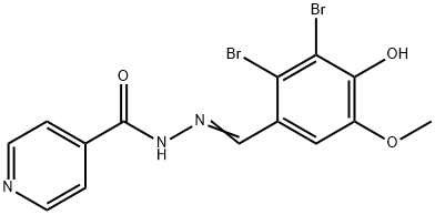 N'-(2,3-dibromo-4-hydroxy-5-methoxybenzylidene)isonicotinohydrazide 结构式