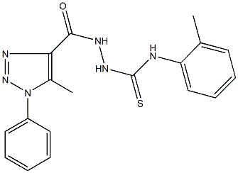 N-(2-methylphenyl)-2-[(5-methyl-1-phenyl-1H-1,2,3-triazol-4-yl)carbonyl]hydrazinecarbothioamide 化学構造式