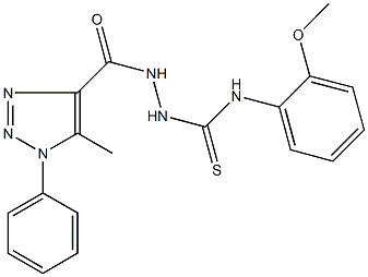 N-(2-methoxyphenyl)-2-[(5-methyl-1-phenyl-1H-1,2,3-triazol-4-yl)carbonyl]hydrazinecarbothioamide Structure