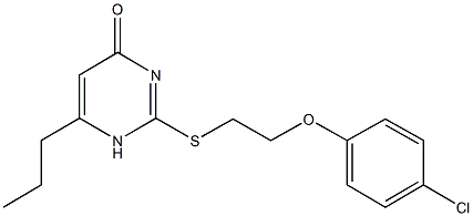 2-{[2-(4-chlorophenoxy)ethyl]sulfanyl}-6-propyl-4(1H)-pyrimidinone,342013-64-3,结构式