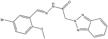 2-(2H-1,2,3-benzotriazol-2-yl)-N'-(5-bromo-2-methoxybenzylidene)acetohydrazide Structure