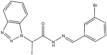 2-(1H-1,2,3-benzotriazol-1-yl)-N'-(3-bromobenzylidene)propanohydrazide 结构式