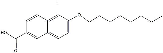 5-iodo-6-(octyloxy)-2-naphthoic acid Struktur