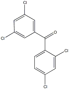 (2,4-dichlorophenyl)(3,5-dichlorophenyl)methanone 化学構造式