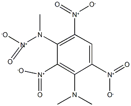 2-{3-(dimethylamino)-2,4,6-trisnitrophenyl}-1-hydroxy-2-methylhydrazine 1-oxide 化学構造式