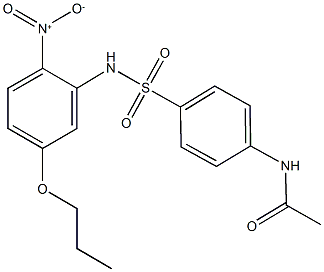 N-[4-({2-nitro-5-propoxyanilino}sulfonyl)phenyl]acetamide,342043-33-8,结构式