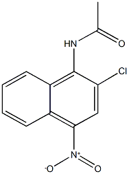 N-{2-chloro-4-nitro-1-naphthyl}acetamide Struktur