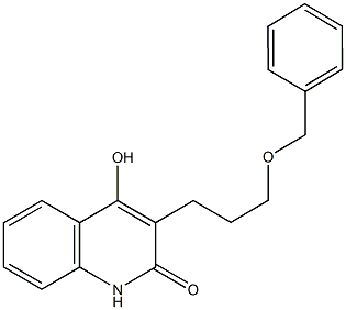 3-[3-(benzyloxy)propyl]-4-hydroxy-2(1H)-quinolinone 化学構造式