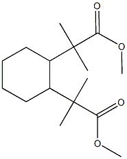 methyl 2-[2-(2-methoxy-1,1-dimethyl-2-oxoethyl)cyclohexyl]-2-methylpropanoate 化学構造式