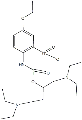 2-(diethylamino)-1-[(diethylamino)methyl]ethyl 4-ethoxy-2-nitrophenylcarbamate Struktur
