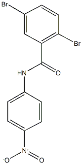 2,5-dibromo-N-{4-nitrophenyl}benzamide 化学構造式